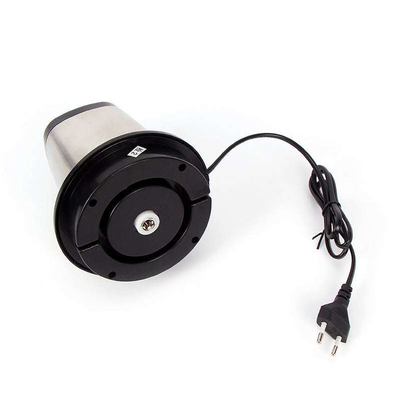 Electric food chopper motor unit base in black with power cord and plug