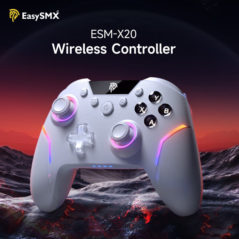 Wireless controller with EasySMX branding on a dark background