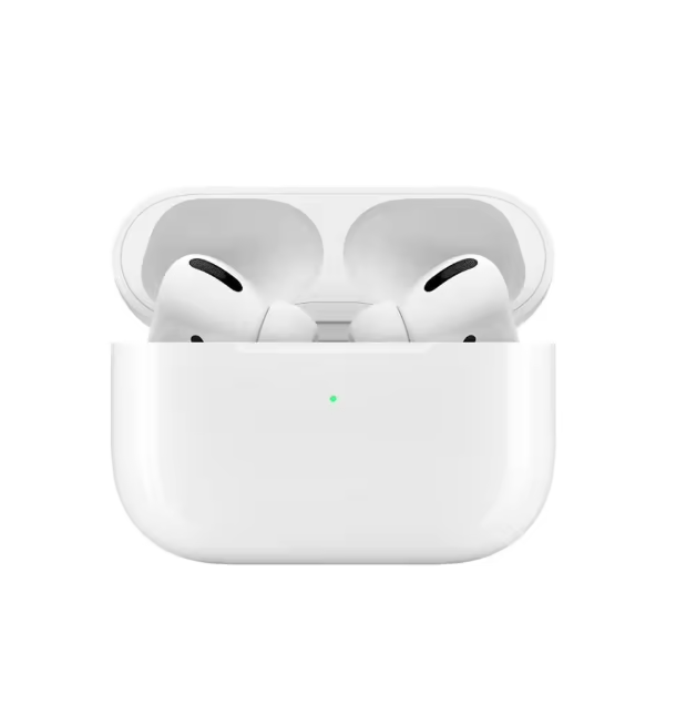 A-5 wireless earbuds in an open white charging case