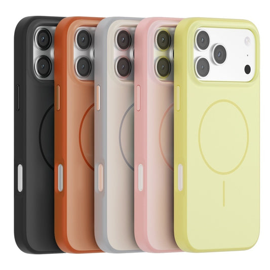 Five phone cases in black, orange, gray, pink, and yellow. YAXSO UAE ONLINE STORE