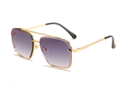 Men's Sunglasses Double Bridge Cut Metal