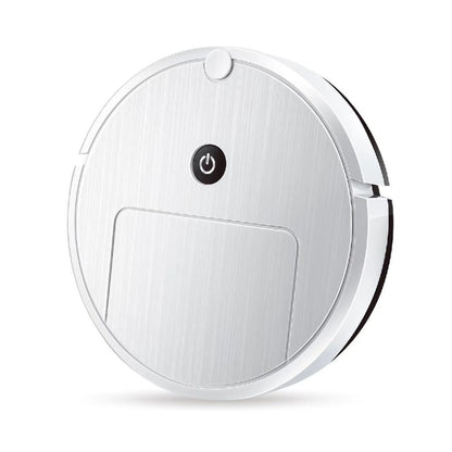 Round robot vacuum cleaner on a white background