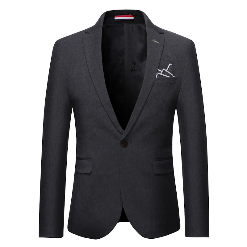 Three-piece Solid Color Men's Suit