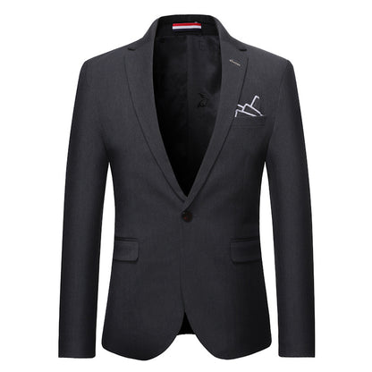 Three-piece Solid Color Men's Suit