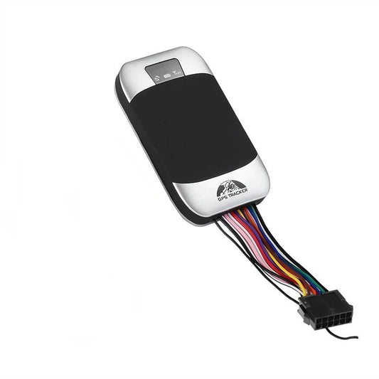 Car GPS tracker with wiring on a white background