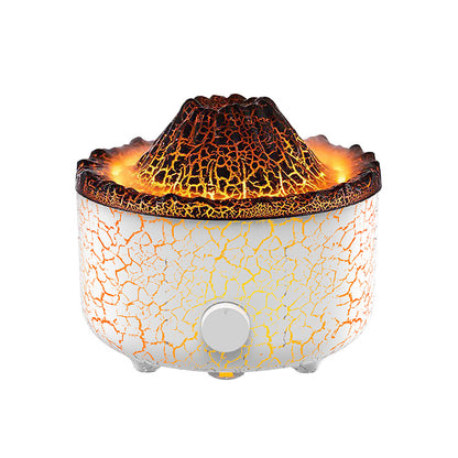 Decorative lamp with cracked design on a white background
