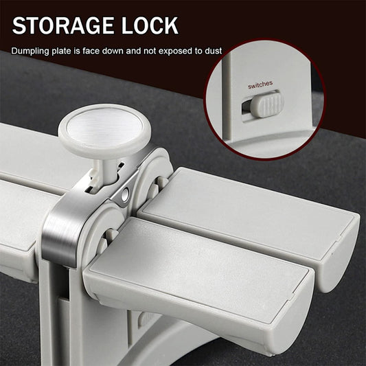 Storage lock mechanism with close-up of switch on a dark background