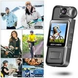 Portable body camera collage showing front, back, and display views