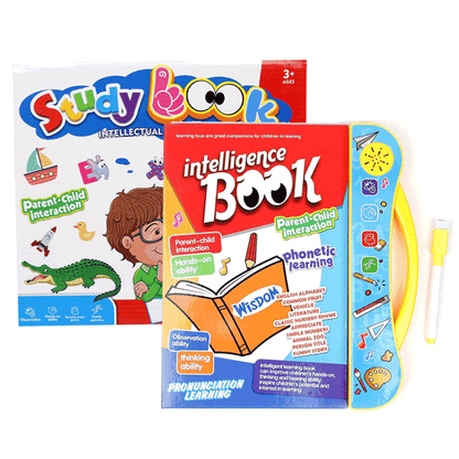 Children's interactive learning book with colorful cover and attached sound panel