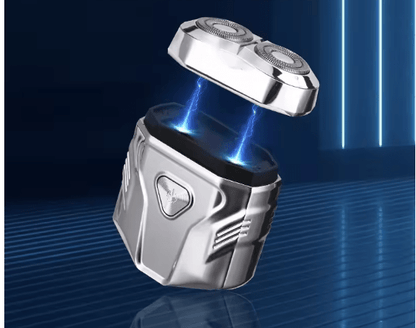 Silver GEC shaver with detachable twin-head shaving unit