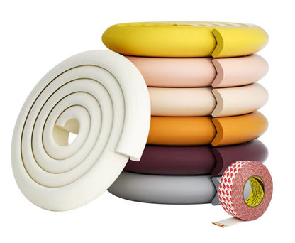 GuardMate edge and corner safety set with rolled foam strips and adhesive tape