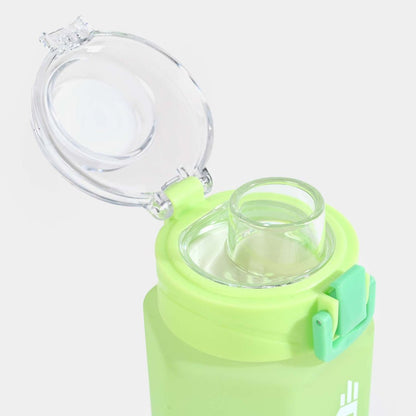 Green bottle lid with open clear cover and drinking spout