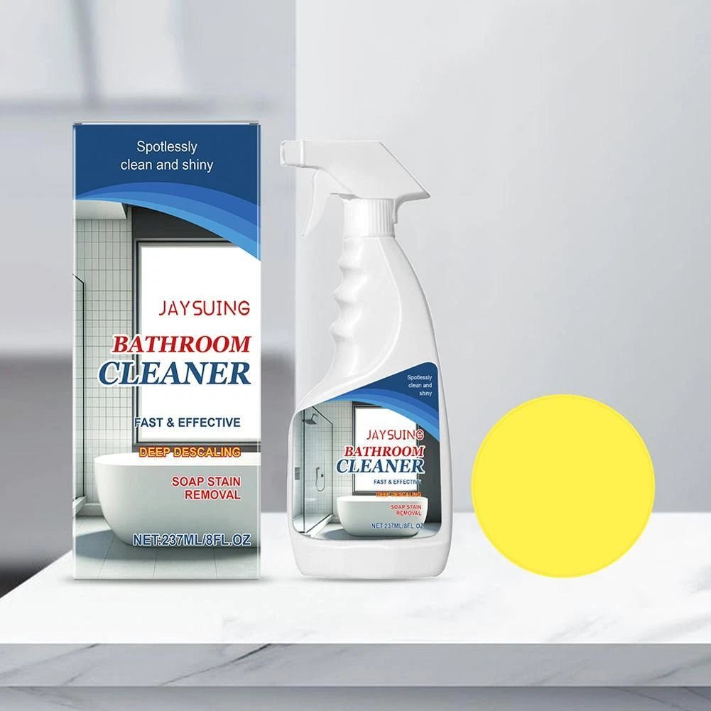 JAYSUING bathroom cleaner spray bottle and 237 ml box, front view